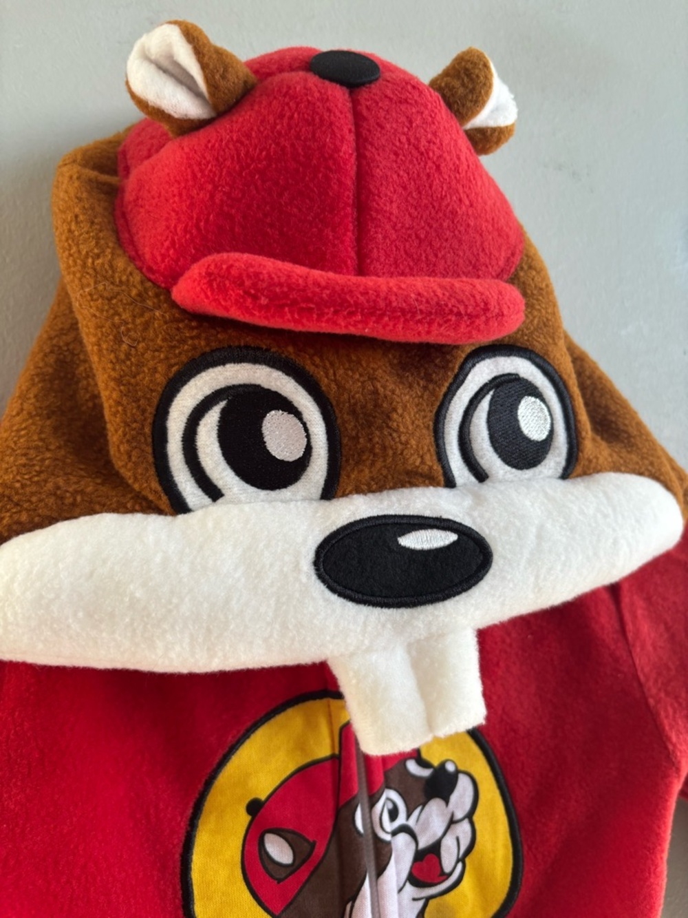 Buc-ee’s Beaver mascot hooded romper union suit onesie 3T two way zip - Picture 2 of 5